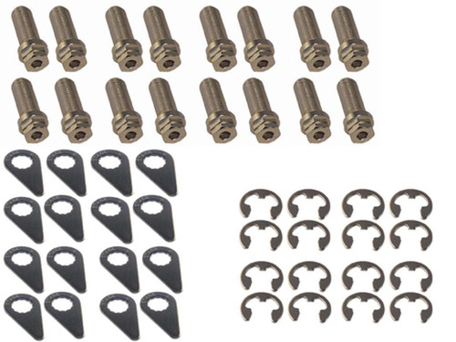 Header Bolt - Locking - 10 mm x 1.50 Thread - 25 mm Long - Hex Head - Steel - Nickel Plated - Ford Coyote - Set of 16
