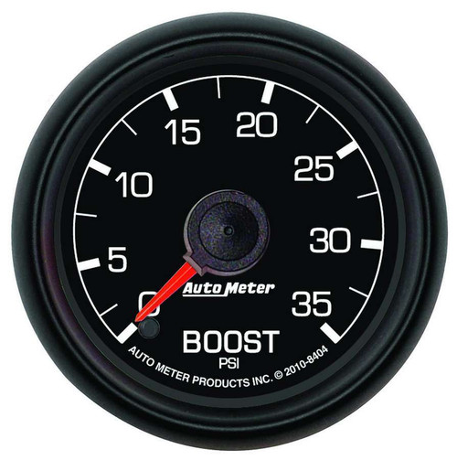 Boost Gauge - Ford Factory Match - 0-35 psi - Mechanical - Analog - 2-1/16 in Diameter - Black Face - Each