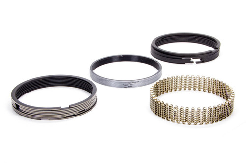 Piston Rings - 4.150 in Bore - Drop In - 5/64 x 5/64 x 3/16 in Thick - Standard Tension - Steel - Plasma Moly - 8-Cylinder - Kit