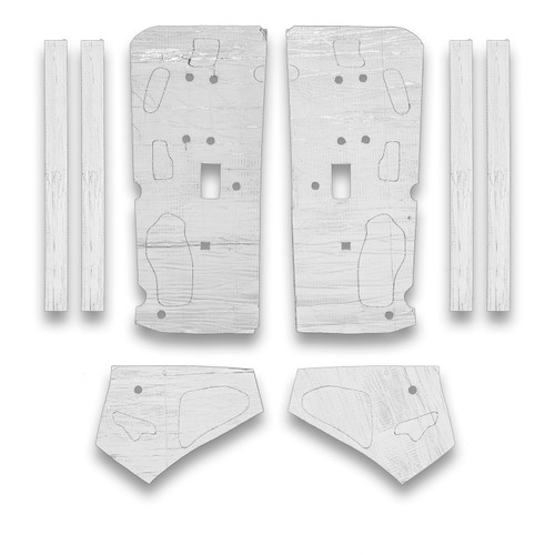 Heat and Sound Barrier - Pre-Cut - Door - Aluminum / Foam - Silver / Black - Ford Mustang 1971-73 - Kit