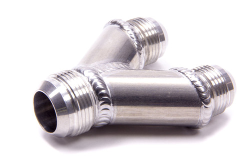 Fitting - Y Block - 16 AN Male Inlet - Dual 12 AN Male Outlets - Aluminum - Natural - Each