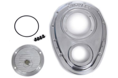 Timing Cover - Quick Button - 2-Piece - Aluminum - Polished - Big Block Snout - Rocket Block - Small Block Chevy - Kit