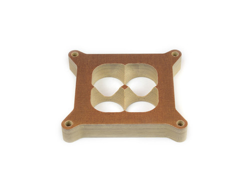 Carburetor Spacer - 1 in Thick - 4 Hole - Square Bore - Phenolic - Natural - Each