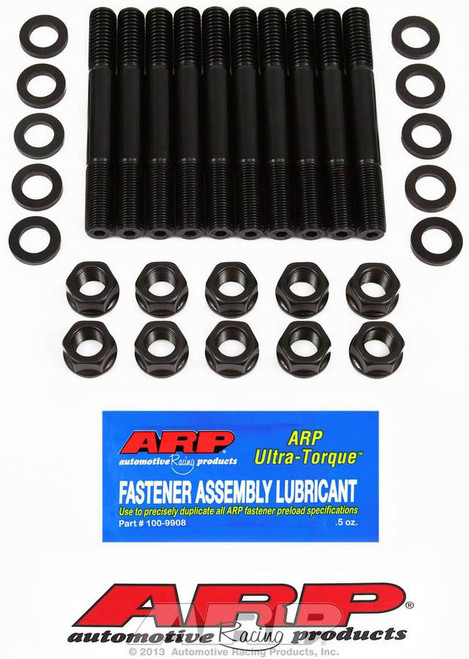 Main Stud Kit - Hex Nuts - 2-Bolt Mains - Chromoly - Black Oxide - Ford Cleveland / Modified - Kit