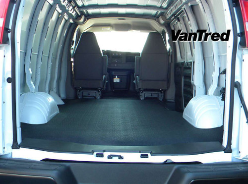 Bed Mat - VanTred Cargo Mats - Impact Protection - Non-Skid - Hook and Loop Fastener - Rubber - Black - Nissan NV 2012-18 - Each
