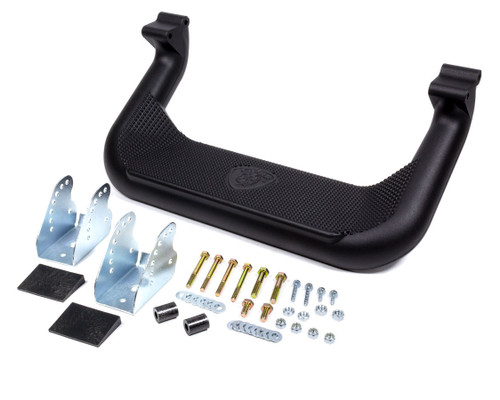 Step Bars - Super Hoop - Mount Kit Included - Aluminum - Black Powder Coat - Various Applications - Each