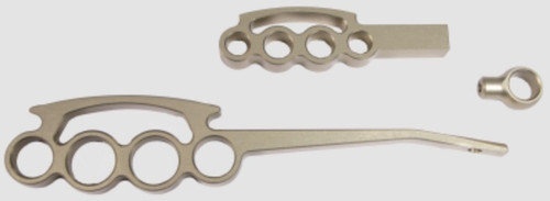 Steering Column Lever - Grip Style - Hazard / Turn Signal - Aluminum - Gold Anodized - Kit