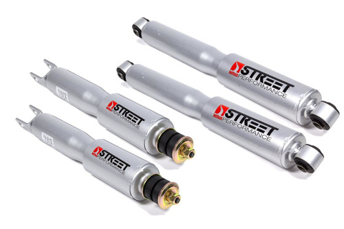 Shock - Street Performance - Twintube - Steel - Silver Paint - 0 to 4 in Lowered - GM Fullsize SUV / Truck 2000-06 - Set of 4
