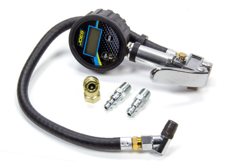 Tire Inflator and Gauge - Quick Fill - 0-60 psi - Digital - Backlit - 2-1/2 in Diameter - Black Face - Fittings Included - Each Tire Inflator and Gauge - Quick Fill - 0-60 psi - Digital - Backlit - 2-1/2 in Diameter - Black Face - Fittings Included - Each