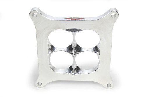 Carburetor Spacer - Super Sucker - 1 in Thick - 4 Hole - Square Bore - Aluminum - Polished - Each Carburetor Spacer - Super Sucker - 1 in Thick - 4 Hole - Square Bore - Aluminum - Polished - Each