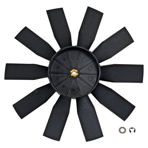 Electric Fan Blade - Replacement - 12 in - Straight Blade - Plastic - Black - Flex-A-Lite Electric Fans - Each