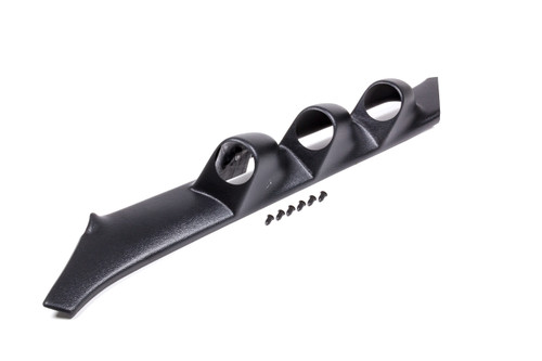 Gauge Pod - Three 2-1/16 in Diameter Gauges - Full Pillar - Plastic - Black - Chevy Compact Truck 1986-93 - Each