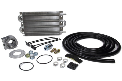 Fluid Cooler - Engine Oil System - 12.5 x 7.5 x 0.75 in - Tube Type - 1/2 in Hose Barb Inlet / Outlet - Adapter / Brackets / Fitting / Hardware / Hose - Aluminum - Natural - Kit Fluid Cooler - Engine Oil System - 12.5 x 7.5 x 0.75 in - Tube Type - 1/2 in Hose Barb Inlet / Outlet - Adapter / Brackets / Fitting / Hardware / Hose - Aluminum - Natural - Kit