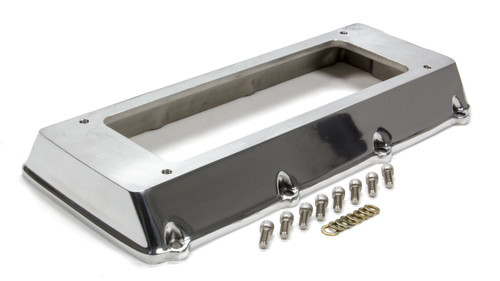 Fuel Injection Hat Adapter - Aluminum - Polished - Edelbrock Intake - Big Block Chevy - Each