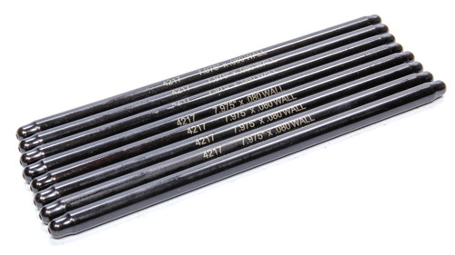 Pushrod - 7.975 in Long - 3/8 in Diameter - 0.080 in Thick Wall - Swedged Ends - Chromoly - Set of 8