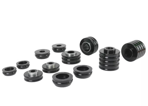 Body Mount Bushing - Polyurethane / Steel - Black / Zinc Oxide - Ford Fullsize Truck 1986-96 - Kit