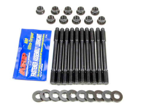 Cylinder Head Stud Kit - 12 Point Nuts - Chromoly - Black Oxide - Undercut - Ford 4-Cylinder - Kit
