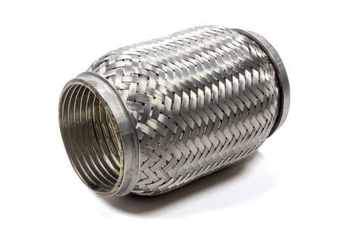 Exhaust Flex Pipe - TurboFlex - Weld-On - Flexible - 3 in Inlet - 3 in Outlet - 6 in Long - Stainless - Each