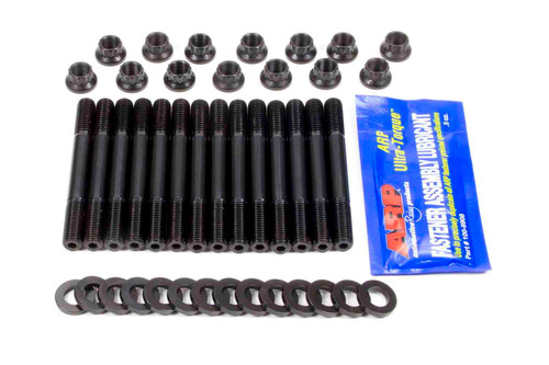 Main Stud Kit - 12 Point Nuts - 2-Bolt Mains - Chromoly - Black Oxide - Nissan 4-Cylinder - Kit