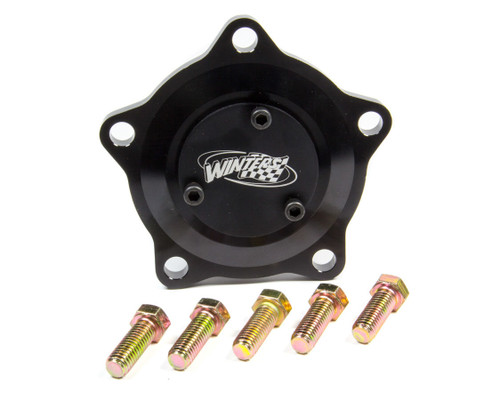 Drive Flange - Inverted - 5-Bolt - 24 Spline - Bolt-On Cap - Aluminum - Black Anodized - 2-7/8 in Wide 5 Rear Hubs - Each Drive Flange - Inverted - 5-Bolt - 24 Spline - Bolt-On Cap - Aluminum - Black Anodized - 2-7/8 in Wide 5 Rear Hubs - Each