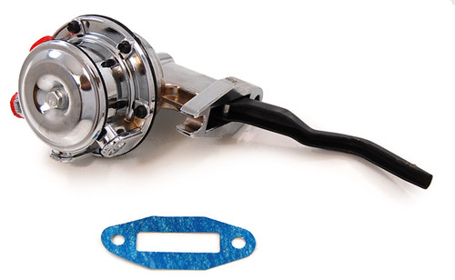 Fuel Pump - Mechanical - 80 gph - 8 psi - 1/4 in NPT Female Inlet / Outlet - Aluminum - Chrome - Gas - Ford Cleveland / Modified - Each