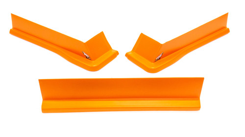 Air Valance - MD3 - 3 Piece - Plastic - Orange - Modified - Kit