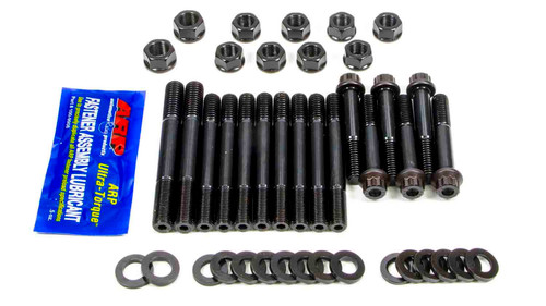 Main Stud Kit - Hex Nuts - 4-Bolt Mains - Chromoly - Black Oxide - Dart Little M - Splayed Cap Bolts - Small Block Chevy - Kit