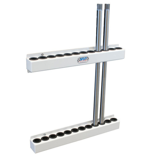 Torsion Bar Rack - Wall Mount - 2-Piece - 12 Bar Capacity - Aluminum - White Powder Coat - Midget Torsion Bars - Each