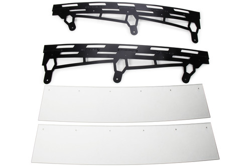 Spoiler - 60 x 6.5 - 90 Degrees - 2-Piece - Polycarbonate Spoiler - Black Aluminum Brackets - ABC NextGen - Kit