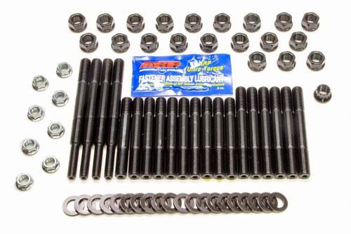Main Stud Kit - Hex Nuts - 4-Bolt Mains - Chromoly - Black Oxide - Windage Tray - Big Block Chevy - Kit