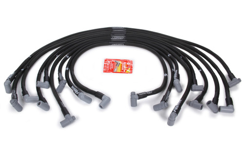 Spark Plug Wire Set - Firewire - Spiral Core - 8.5 mm - Sleeved - Black - 90 Degree Plug Boots - HEI / Socket Style - Cut-To-Fit - V8 - Kit