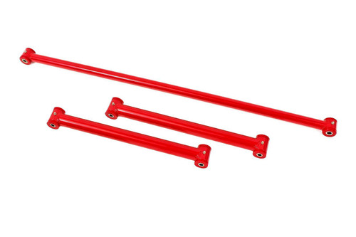 Trailing Arm - Tubular - Lower - Polyurethane Bushings - Panhard Bar Included - Steel - Red Powder Coat - GM F-Body 1982-92 - Pair