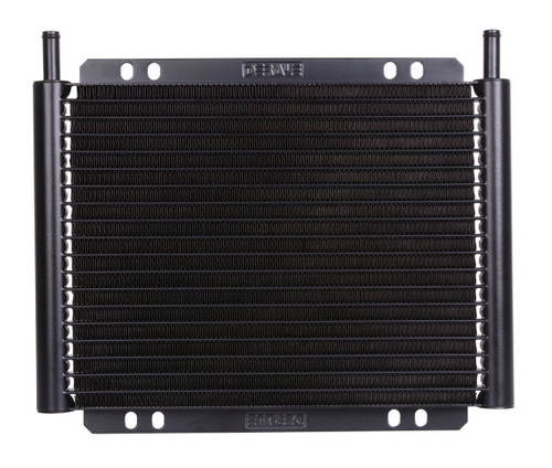 Fluid Cooler - 11 x 9.25 x 0.875 in - Plate and Fin Type - 11/32 in Hose Barb Inlet / Outlet - Aluminum - Black Powder Coat - Automatic Transmission - Each