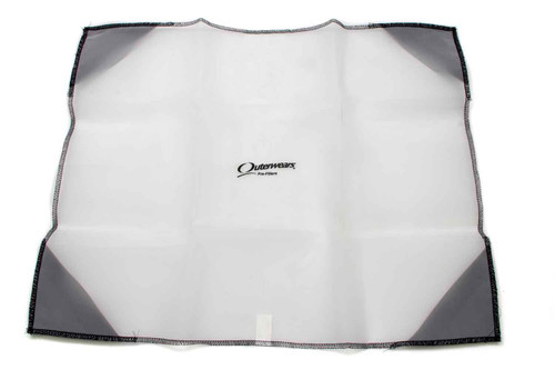 Radiator Screen - Speed Screen - 19 x 24 in - Polyester - White - Rocket Chassis - Each