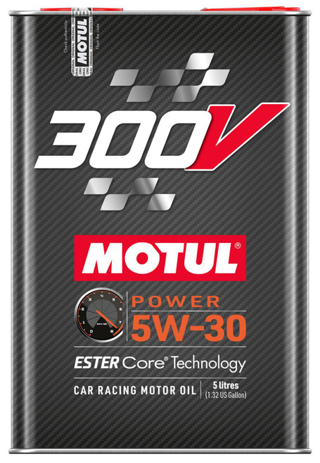 Motor Oil - 300V Power - 5W30 - Synthetic - 5 L Bottle - Each