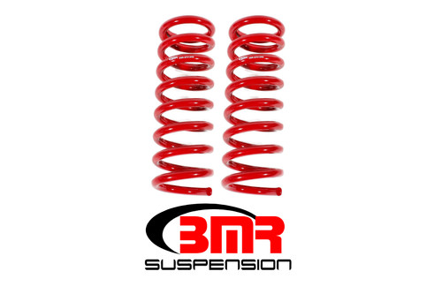 Suspension Spring Kit - 1 in Lowering - 2 Coil Springs - Red Powder Coat - Front - GM A-Body 1964-72 - Kit