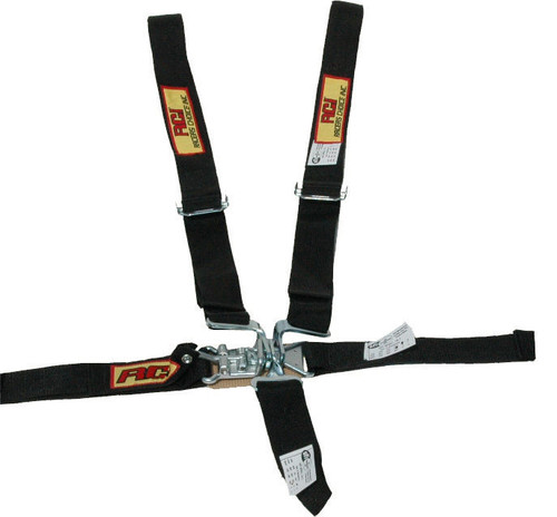 Harness - 5 Point - Latch and Link - SFI 16.1 - Pull Up Adjust - Bolt-On / Wrap Around - Individual Harness - Black - Junior Dragster - Kit