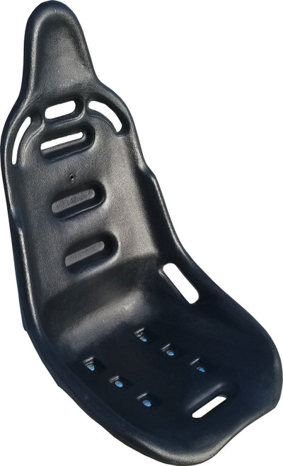Seat - Hi-Back - Non-Reclining - Side Bolsters - Harness Openings - Fixed Mount Included - Plastic - Black - Each