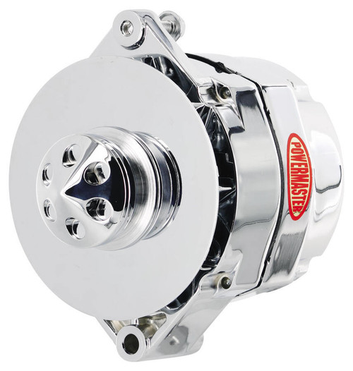 Alternator - GM Original Look - 12SI - 150 amps - 12V - 1-Wire / 3-Wire - Single V-Belt Pulley - Straight Mount - Aluminum Case - Chrome - GM - Each
