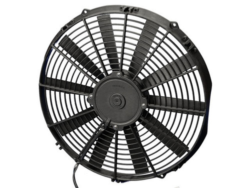 Electric Cooling Fan - Low Profile - 14 in Fan - Pusher - 1038 CFM - 12V - Straight Blade - 15 x 14-7/16 in - 2 in Thick - Plastic - Each