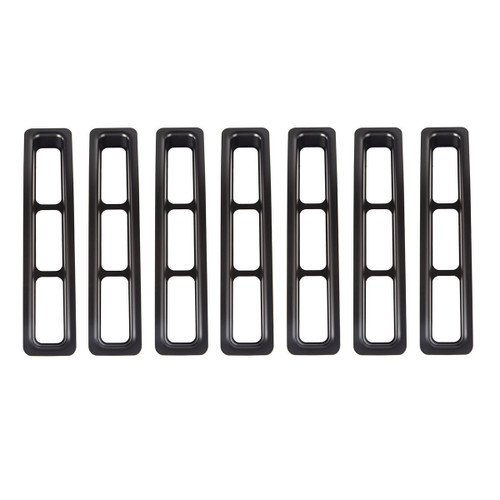 Grille Insert - Snap-On - Plastic - Black - Jeep Wrangler LJ / TJ 1997-2006 - Set of 7 Grille Insert - Snap-On - Plastic - Black - Jeep Wrangler LJ / TJ 1997-2006 - Set of 7
