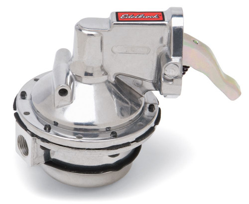 Fuel Pump - Performer RPM - Mechanical - 110 gph at 6 psi - 3/8 in NPT Female Inlet / Outlet - Aluminum - Polished - Gas - Big Block Chevy - Each