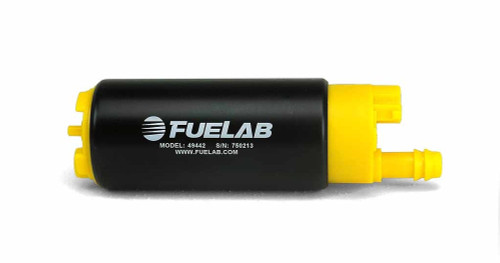 Fuel Pump - 494 Series - Electric - In-Tank - 340 lph - Filter Sock Inlet - 5/16 in Hose Barb Outlet - Gas / E85 - Hose / Clamps / Hardware Included - Aluminum - Black Anodized - Each