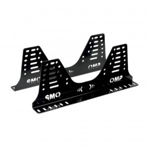 Seat Mount - Lower - Bolt-On - FIA Approved - Fixed - Steel - Black Powder Coat - Kit