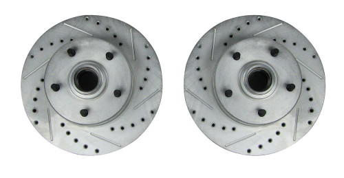 Brake Rotor - 11.000 in OD - 1.050 in Thick - 5 x 4.750 Bolt Pattern - Iron - Zinc Plated - Right Stuff Detailing Brake Conversion Kits - Pair