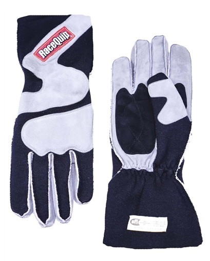 Driving Gloves - 356 Series - SFI 3.3/5 - Double Layer - Nomex - Black / Gray - Large - Pair