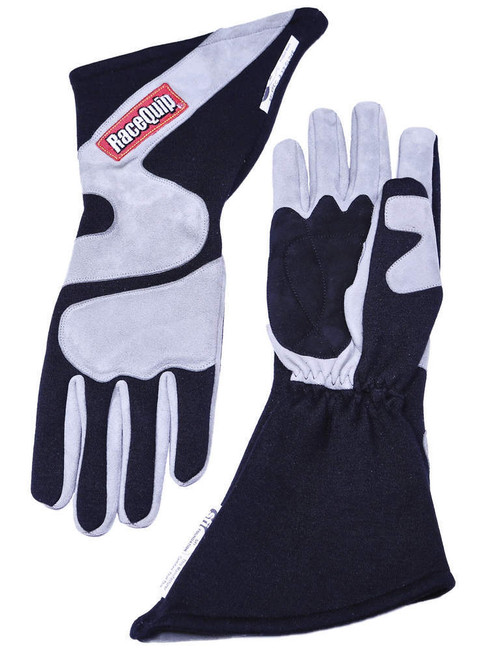Driving Gloves - 358 Series - SFI 3.3/5 - Double Layer - Nomex - Black / Gray - Medium - Pair