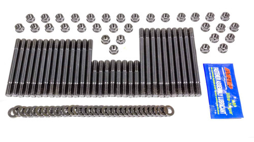 Cylinder Head Stud Kit - Hex Nuts - Chromoly - Black Oxide - Aftermarket Head - Big Block Chevy - Kit