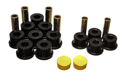 Leaf Spring Bushing Kit - Hyper-Flex - Rear - Polyurethane / Steel - Black / Cadmium - Ram Fullsize Truck 1994-2002 - Kit Leaf Spring Bushing Kit - Hyper-Flex - Rear - Polyurethane / Steel - Black / Cadmium - Ram Fullsize Truck 1994-2002 - Kit