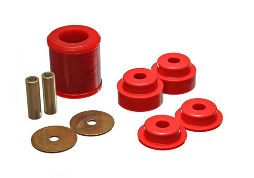Differential Housing Mount Bushing - Hyper-Flex - Polyurethane / Steel - Red / Cadmium - Nissan 350Z 2003-08 - Kit